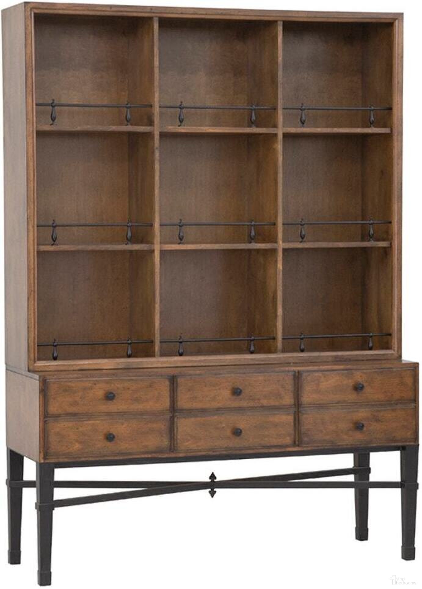Bd Collection For Fairfield Pamela Curio Cabinet In Antique Pinewood