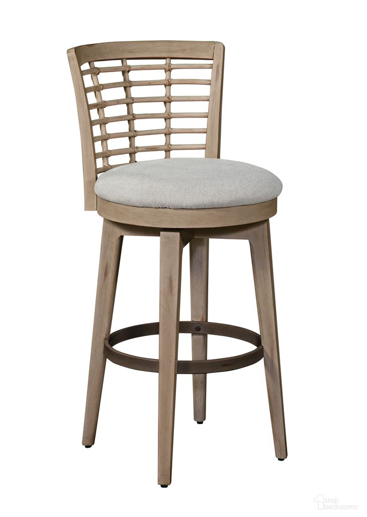 The appearance of Beach Comber Bar Height Swivel Stool In Brown designed by American Woodcrafters in the coastal interior design. This brown piece of furniture was selected by 1StopBedrooms from Beach Comber Collection to add a touch of cosiness and style into your home. Sku: D-8500-348-30F. Material: Mahogany.