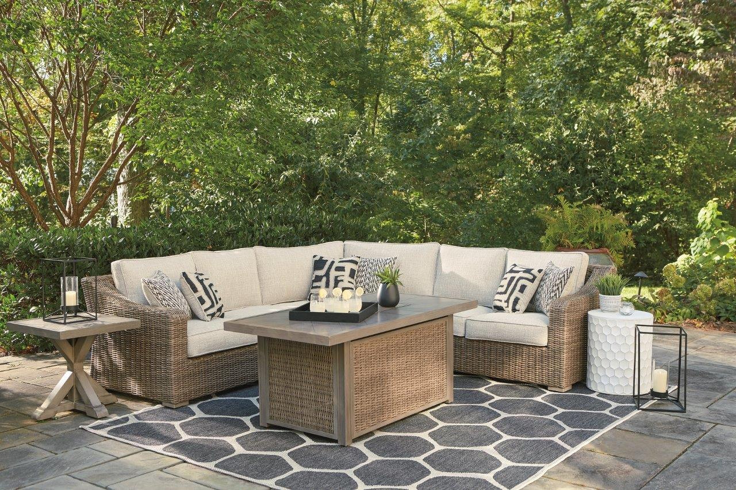 Beachcroft Beige 3 | by Piece Cushions Outdoor Ashley Furniture with Sectional Nuvella 1StopBedrooms