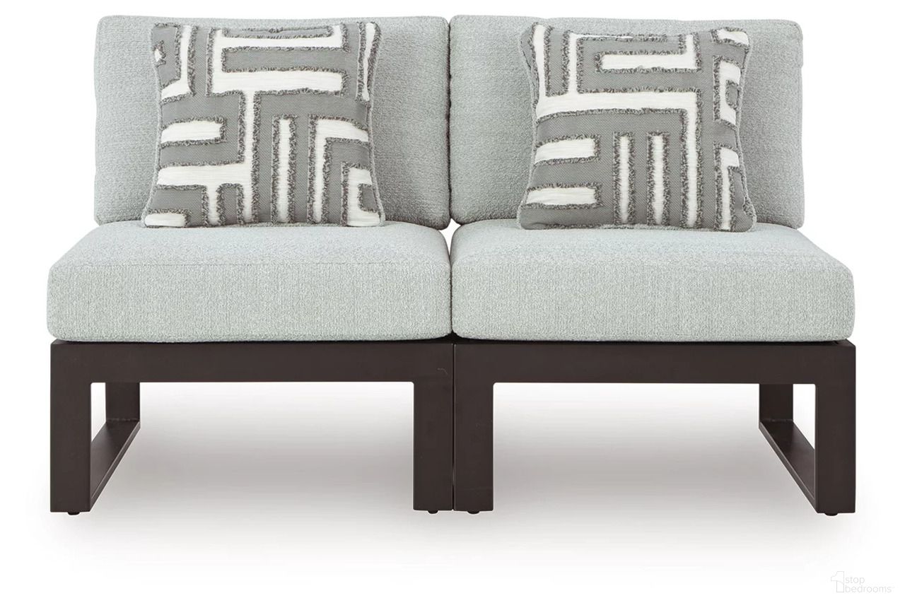 The appearance of Beachloft 2-Piece Outdoor Sectional In Black designed by Signature Design by Ashley in the transitional interior design. This black piece of furniture  was selected by 1StopBedrooms from Beachloft Collection to add a touch of cosiness and style into your home. Sku: P490-846;P490-846.
