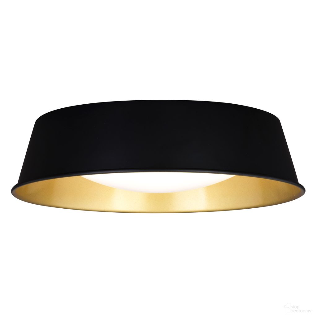 The appearance of Beacon Hill LED 13 Inch Flush Mount In Matte Black and Satin Gold designed by Vaxcel in the modern / contemporary interior design. This matte black/satin gold piece of furniture  was selected by 1StopBedrooms from Beacon Hill Collection to add a touch of cosiness and style into your home. Sku: C0303. Material: Steel.