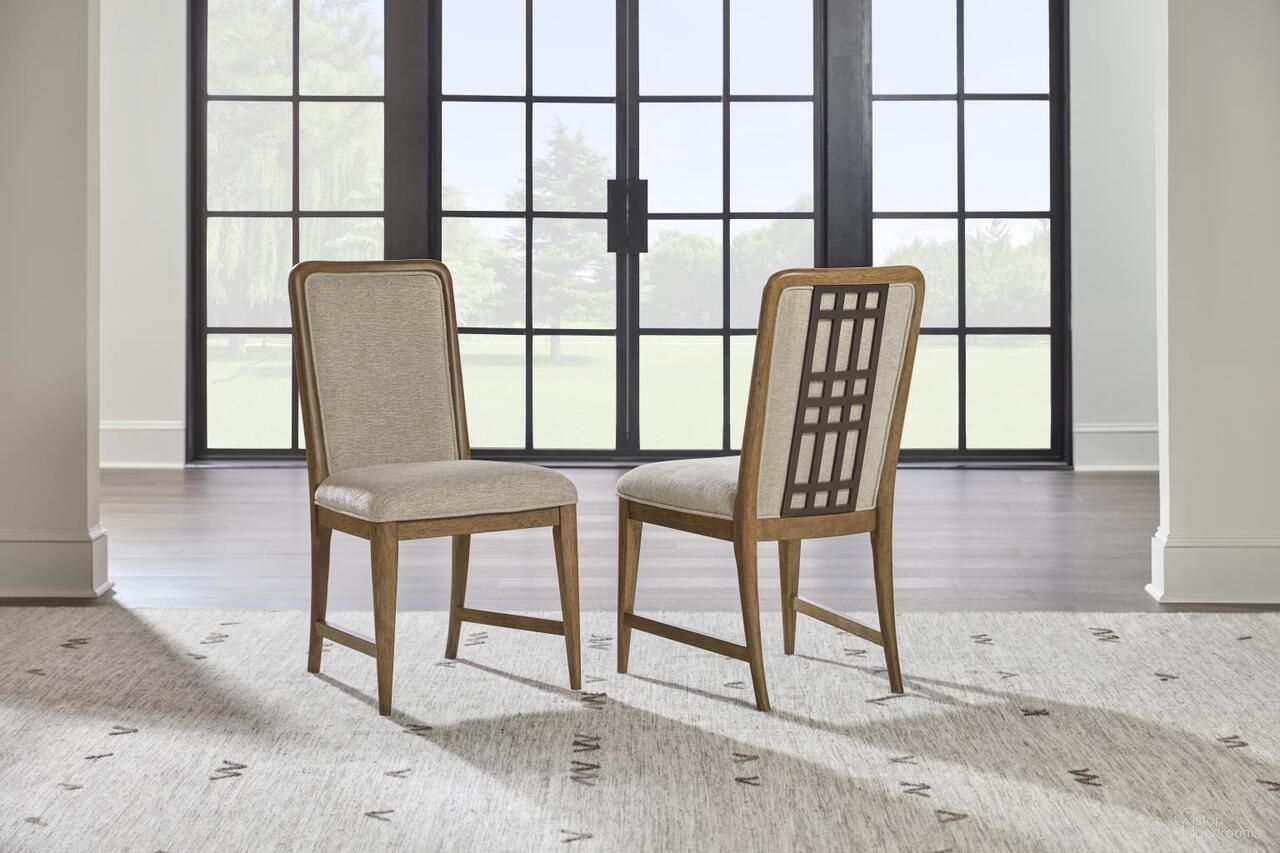The appearance of Beacon Hill Upholstered Back Side Chair Set of 2 In Dusted Barley designed by Legacy Classic in the traditional interior design. This dusted barley piece of furniture  was selected by 1StopBedrooms from Beacon Hill Collection to add a touch of cosiness and style into your home. Sku: 4650-340. Material: Oak Veneer. Chair Type: Side Chair.