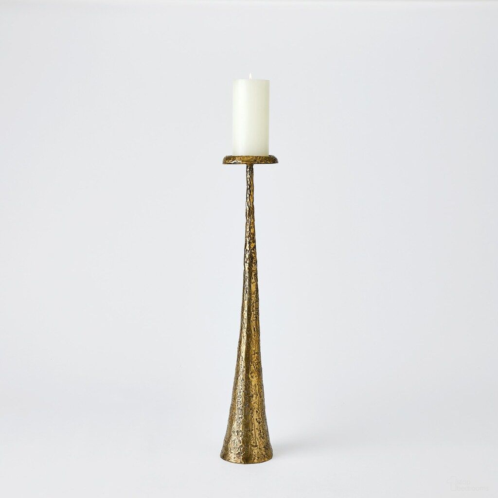 Beacon Large Candle Holder In Brass
