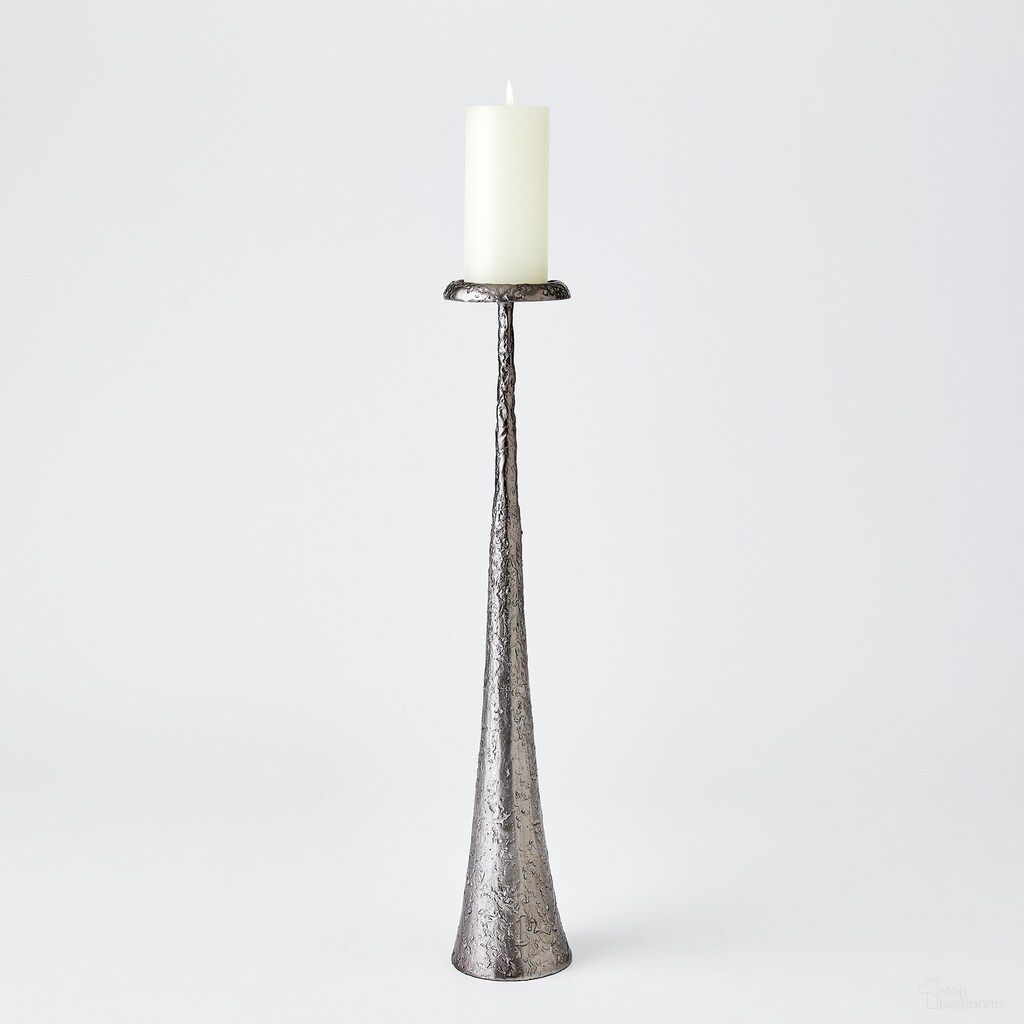 Beacon Large Candle Holder In Gunmetal