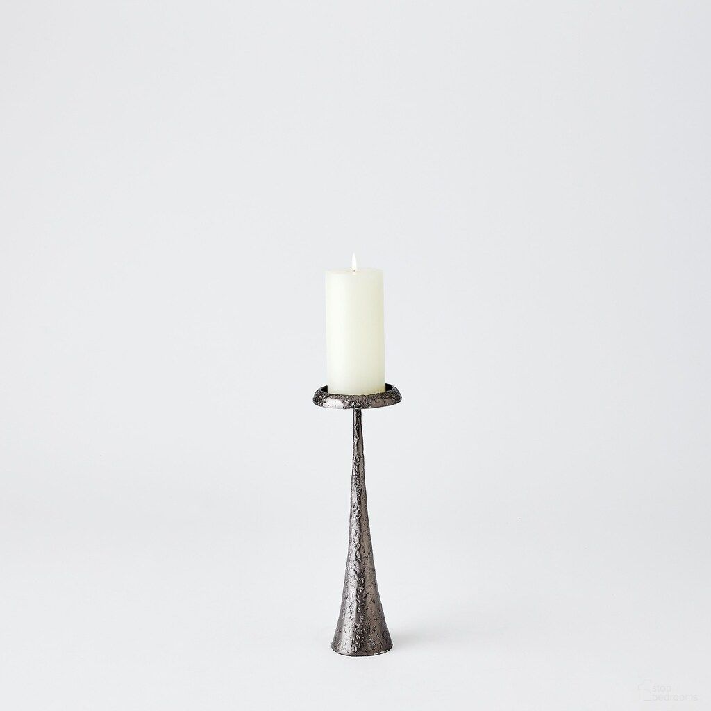 Beacon Small Candle Holder In Gunmetal