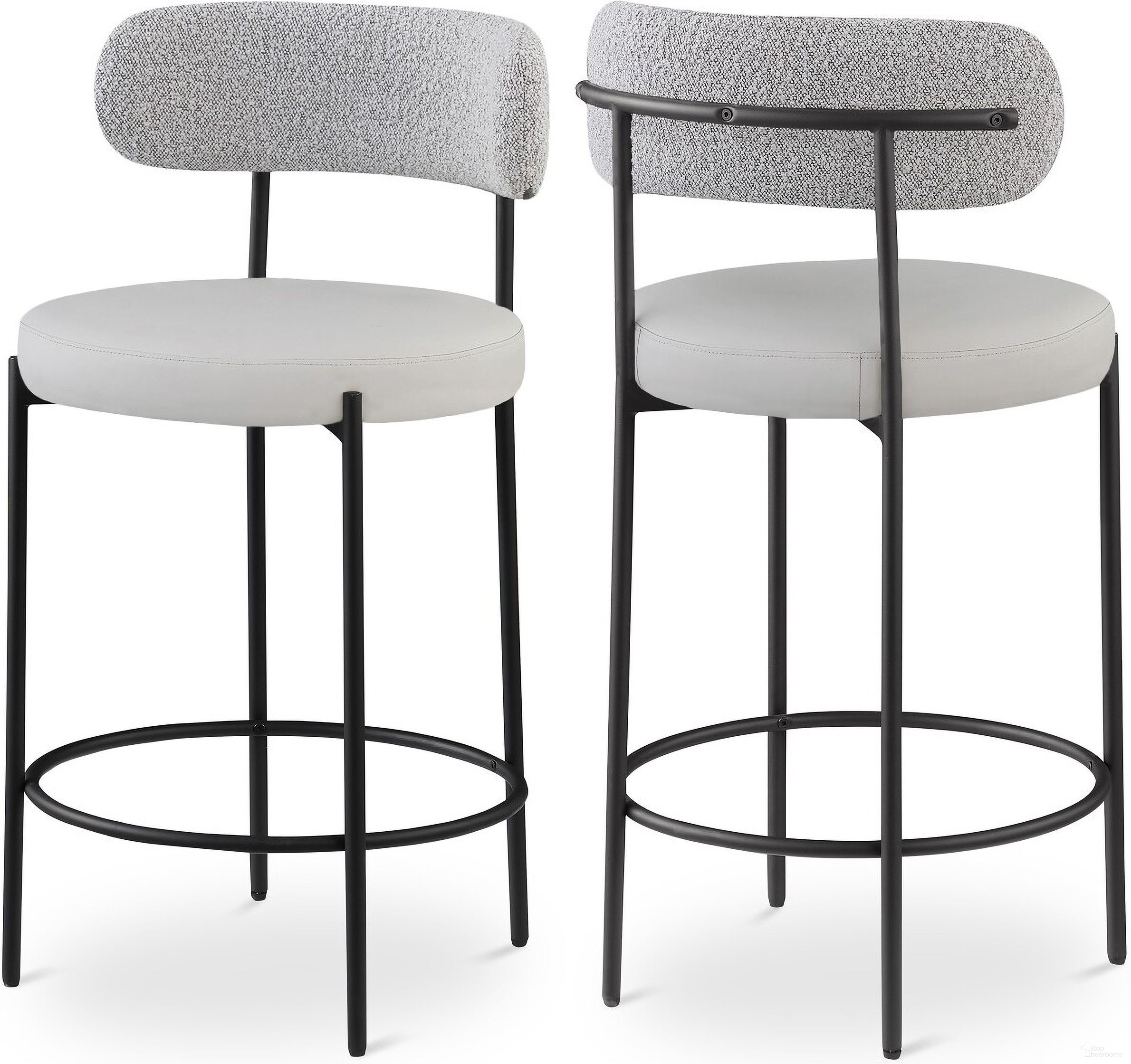 The appearance of Beacon Vegan Leather Seat Stool Set of 2 In Taupe designed by Meridian in the modern / contemporary interior design. This taupe piece of furniture  was selected by 1StopBedrooms from Beacon Collection to add a touch of cosiness and style into your home. Sku: 878Taupe-C. Material: Wood.