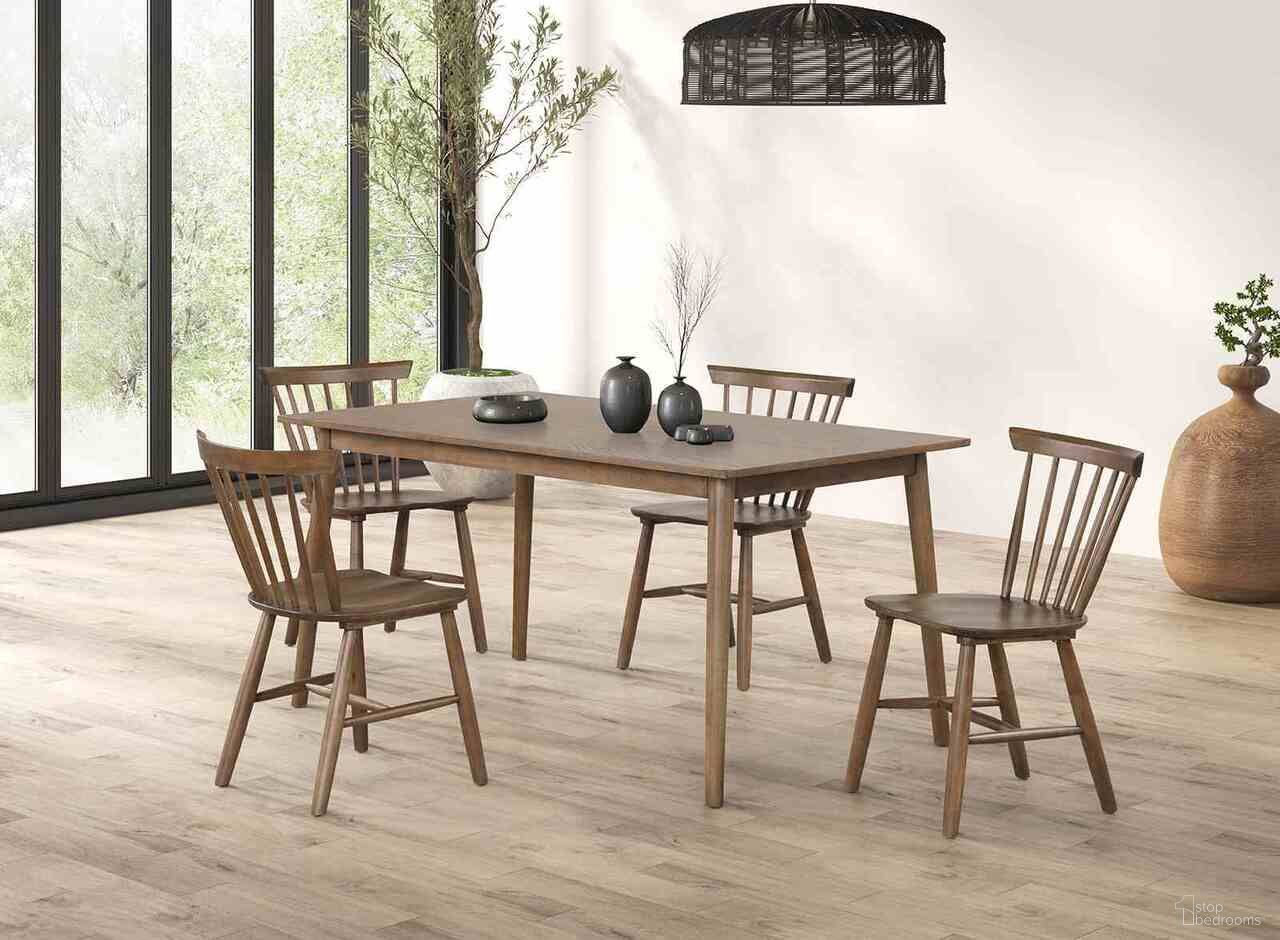 The appearance of Beale Dining Room Set In Walnut designed by Furniture of America in the modern / contemporary interior design. This walnut piece of furniture was selected by 1StopBedrooms from Beale Collection to add a touch of cosiness and style into your home. Sku: FM3100WN-T;FM3100WN-SC-2PK. Table Top Shape: Rectangular. Material: Engineered Wood. Size: 36" x 60".
