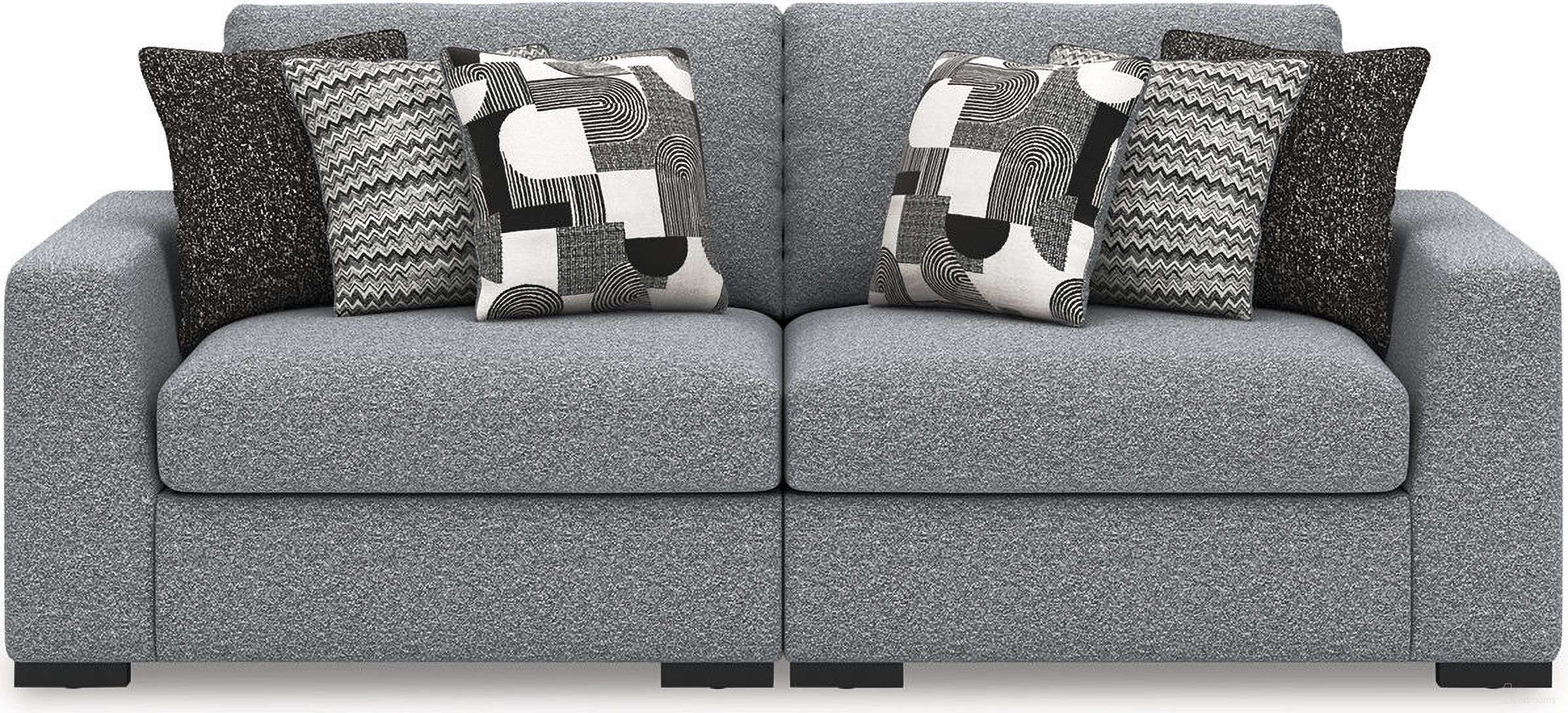 The appearance of Bealton 2-Piece Sectional Loveseat In Salt and Pepper designed by Signature Design by Ashley in the modern / contemporary interior design. This salt & pepper piece of furniture  was selected by 1StopBedrooms from Bealton Collection to add a touch of cosiness and style into your home. Sku: 6130564;6130565. Material: Polyester.