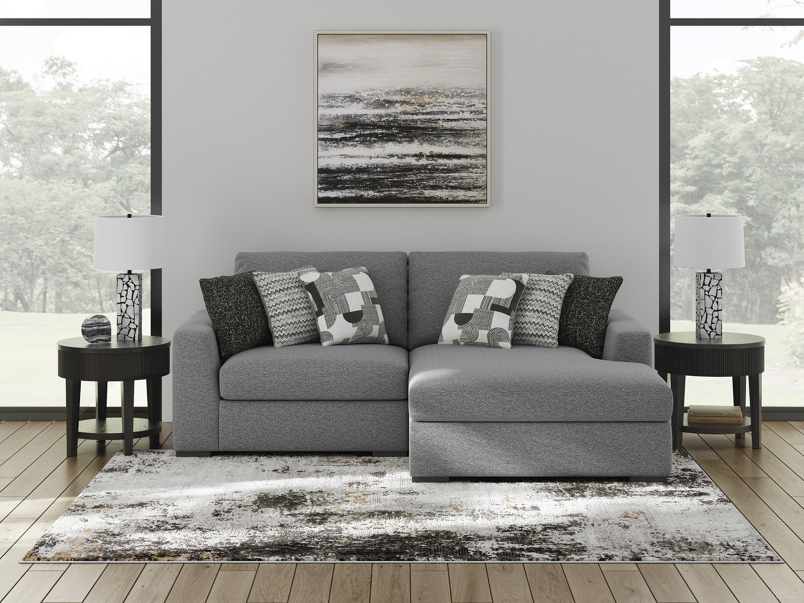 The appearance of Bealton 2-Piece Sectional with RAF Chaise In Salt and Pepper designed by Signature Design by Ashley in the modern / contemporary interior design. This salt & pepper piece of furniture  was selected by 1StopBedrooms from Bealton Collection to add a touch of cosiness and style into your home. Sku: 6130564;6130517. Material: Polyester. Layout: L-Shape. Orientation: RAF.