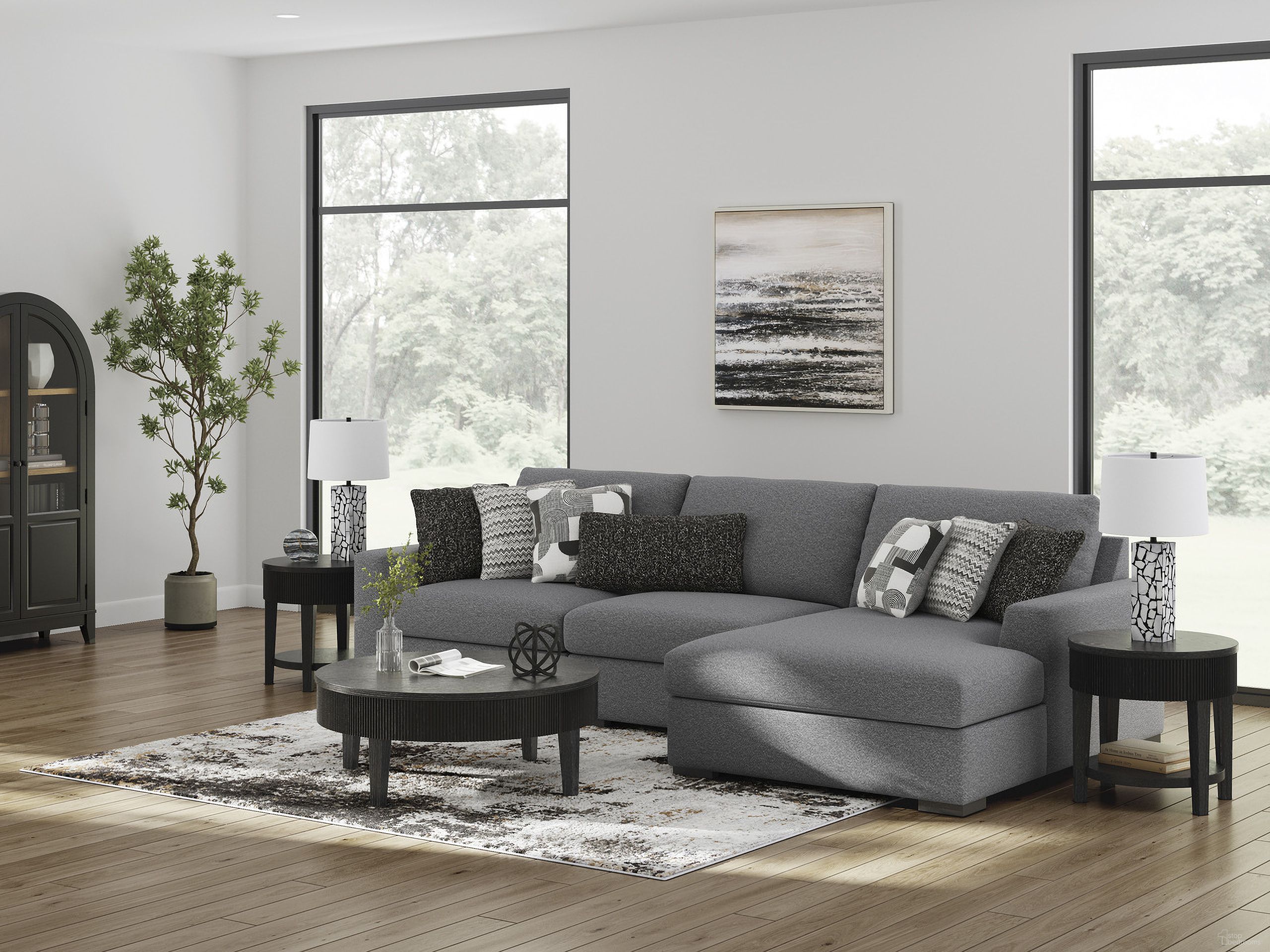 The appearance of Bealton 3-Piece Sectional with RAF Chaise In Salt and Pepper designed by Signature Design by Ashley in the modern / contemporary interior design. This salt & pepper piece of furniture  was selected by 1StopBedrooms from Bealton Collection to add a touch of cosiness and style into your home. Sku: 6130564;6130546;6130517. Material: Polyester. Layout: L-Shape. Orientation: RAF.