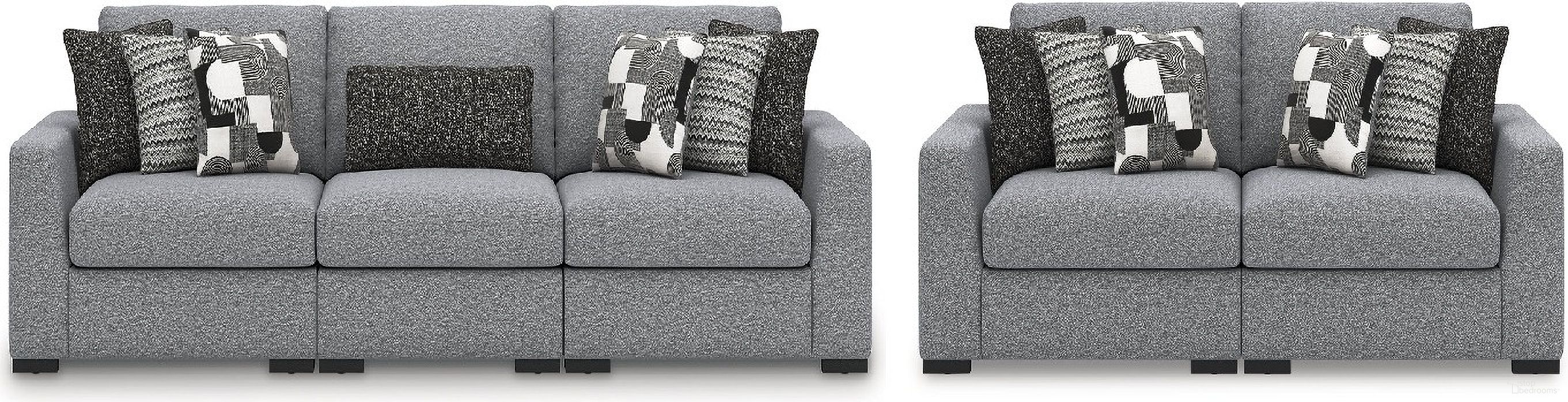 The appearance of Bealton Living Room Set In Salt and Pepper designed by Signature Design by Ashley in the modern / contemporary interior design. This salt & pepper piece of furniture  was selected by 1StopBedrooms from Bealton Collection to add a touch of cosiness and style into your home. Sku: 6130546;6130564;6130565;6130564;6130565. Material: Polyester.