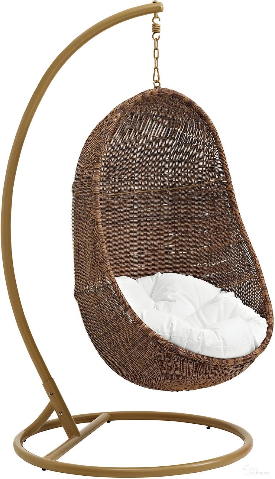 The appearance of Bean Outdoor Patio Wood Swing Chair with Stand In Coffee White designed by Modway in the modern / contemporary interior design. This coffee white piece of furniture was selected by 1StopBedrooms from Bean Collection to add a touch of cosiness and style into your home. Sku: EEI-2277-YLW-WHI-1;EEI-6261-NAT-BASE. Material: Rattan.
