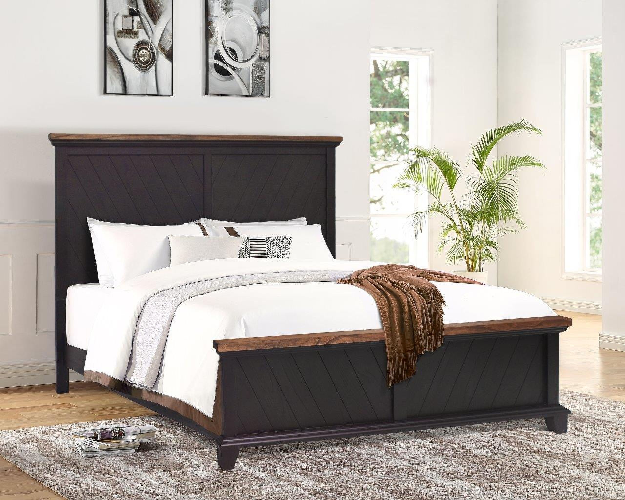 The appearance of Bear Creek Brown Queen Bed designed by Steve Silver in the transitional interior design. This brown piece of furniture was selected by 1StopBedrooms from Bear Creek Collection to add a touch of cosiness and style into your home. Sku: BC950QFBB;BC950QHBB;BC950SRB. Bed Type: Panel Bed. Material: Wood. Bed Size: Queen.