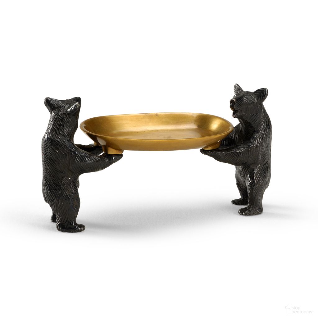 Bears Bearing Dish In Gold