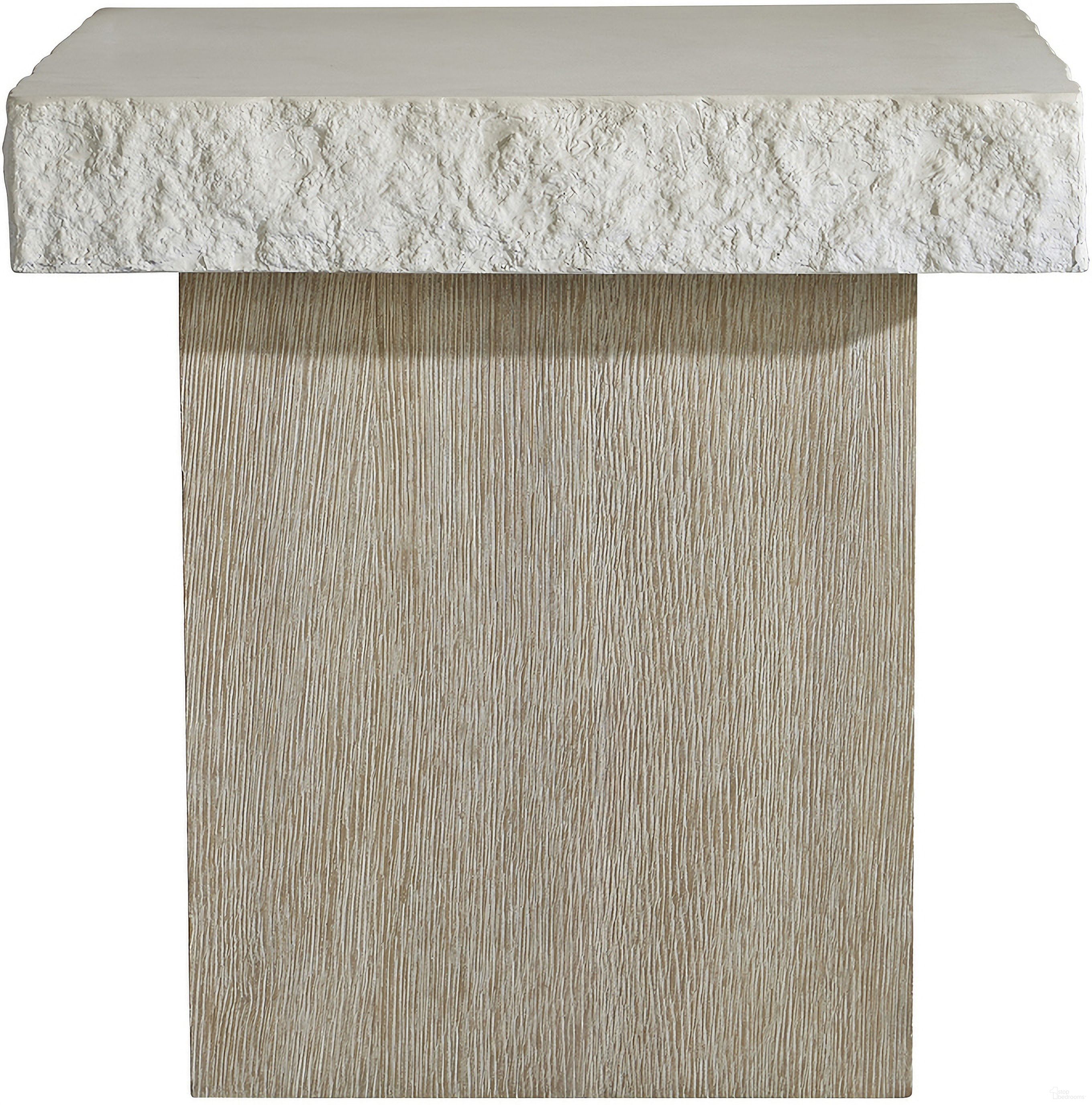 The appearance of Beauclair Side Table In Flaxen designed by Bernhardt in the modern / contemporary interior design. This flaxen piece of furniture  was selected by 1StopBedrooms from Beauclair Collection to add a touch of cosiness and style into your home. Sku: 550111. Material: Concrete.