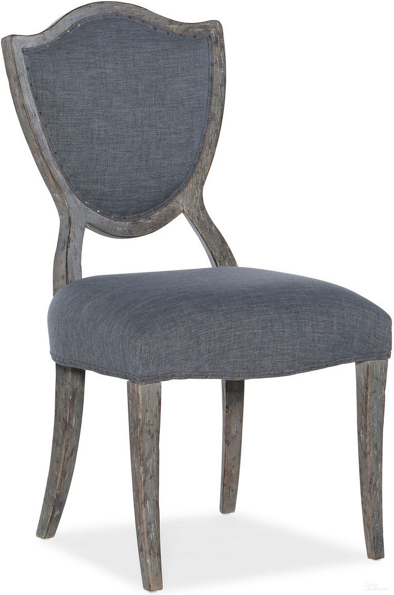 The appearance of Beaumont Gray Shield Back Side Chair Set of 2 designed by Hooker in the traditional interior design. This gray piece of furniture was selected by 1StopBedrooms from Beaumont Collection to add a touch of cosiness and style into your home. Sku: 5751-75411-95. Material: Fabric. Chair Type: Side Chair.