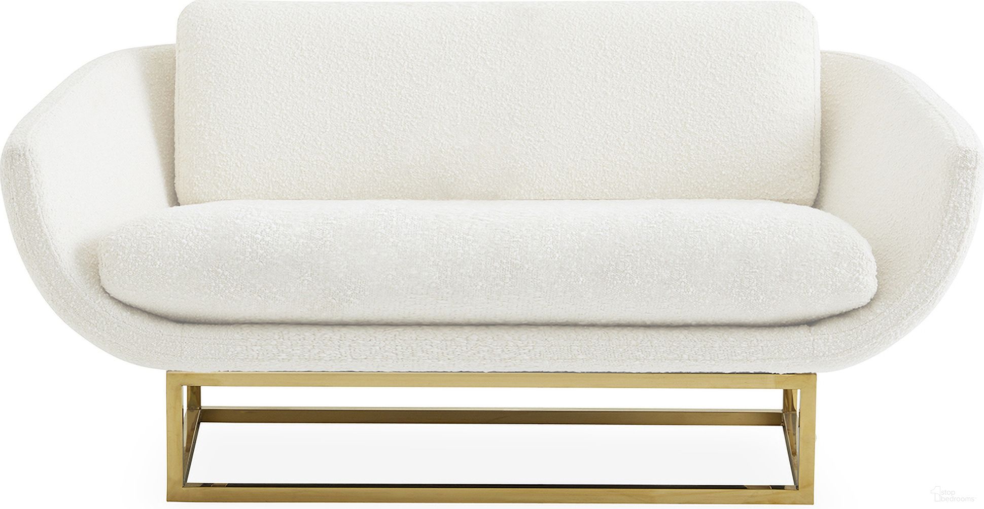 The appearance of Beaumont Settee In Olympus Oatmeal designed by Jonathan Adler in the modern / contemporary interior design. This olympus oatmeal piece of furniture was selected by 1StopBedrooms from Beaumont Collection to add a touch of cosiness and style into your home. Sku: 31498. Material: Polyester.