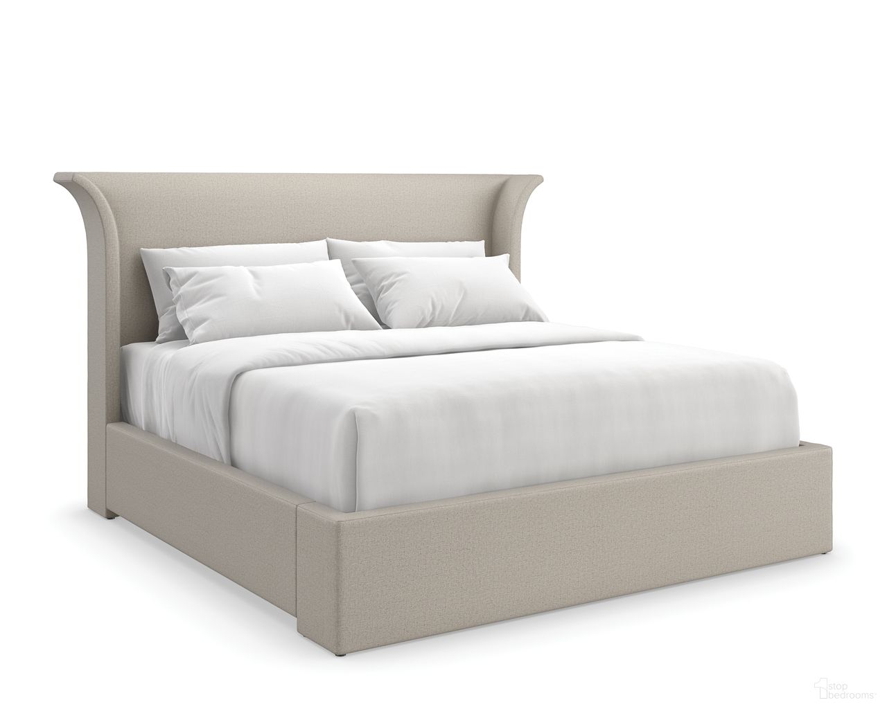 Beauty Sleep Queen Upholstered Bed In Beige