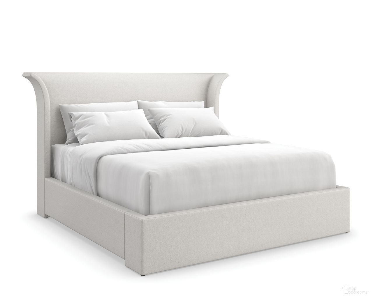 The appearance of Beauty Sleep Queen Upholstered Bed In White designed by Caracole in the transitional interior design. This white piece of furniture  was selected by 1StopBedrooms from Beauty Sleep Collection to add a touch of cosiness and style into your home. Sku: CLA-5423-101F-C;CLA-5423-101H-C;CLA-5423-101R-C. Bed Size: Queen. Material: Birch. Bed Type: Upholstered Bed.