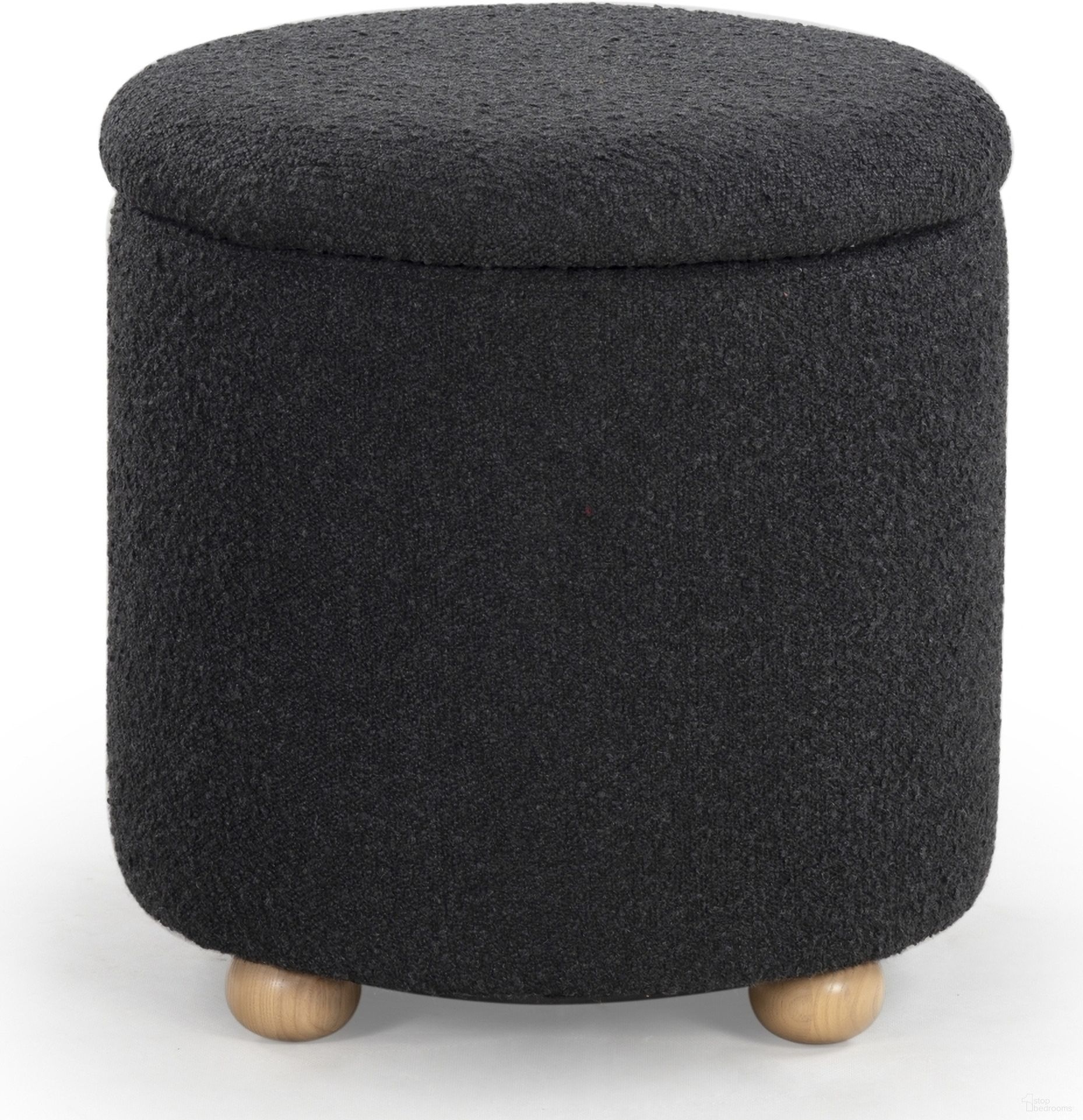 The appearance of Becka Round Boucle Storage Ottoman In Black and Natural designed by Safavieh Couture in the modern / contemporary interior design. This black and natural piece of furniture was selected by 1StopBedrooms from Becka Collection to add a touch of cosiness and style into your home. Sku: SFV6100B. Material: Wood.