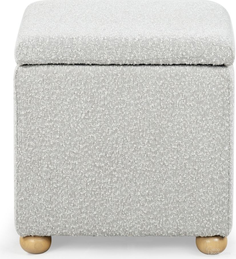 The appearance of Becka Square Boucle Storage Ottoman In Grey and Natural designed by Safavieh Couture in the modern / contemporary interior design. This grey and natural piece of furniture was selected by 1StopBedrooms from Becka Collection to add a touch of cosiness and style into your home. Sku: SFV6101C. Material: Boucle.