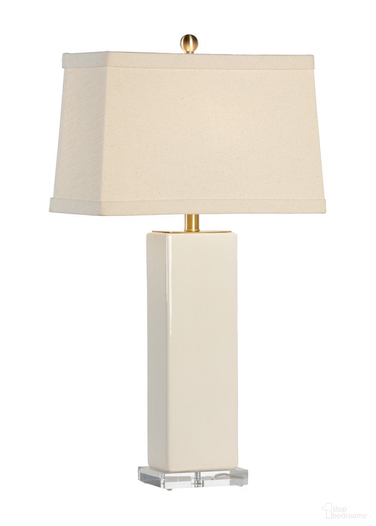 Becker Vase Lamp In Cream and Gold