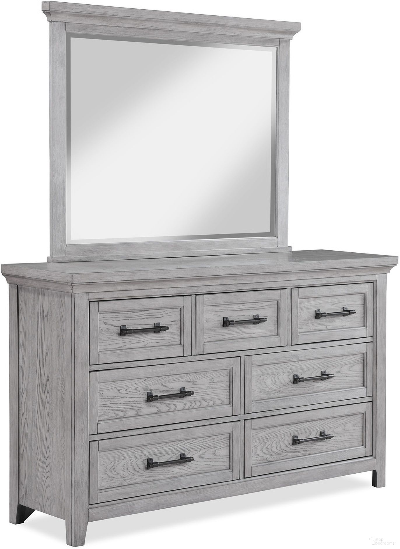 The appearance of Beckett Dresser Mirror In Greige designed by Crown Mark in the rustic / southwestern interior design. This greige piece of furniture was selected by 1StopBedrooms from Beckett Collection to add a touch of cosiness and style into your home. Sku: B1900-11. Material: Wood.