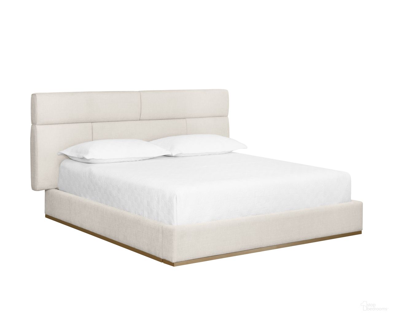 Beckham King Platform Bed In Chacha Cream
