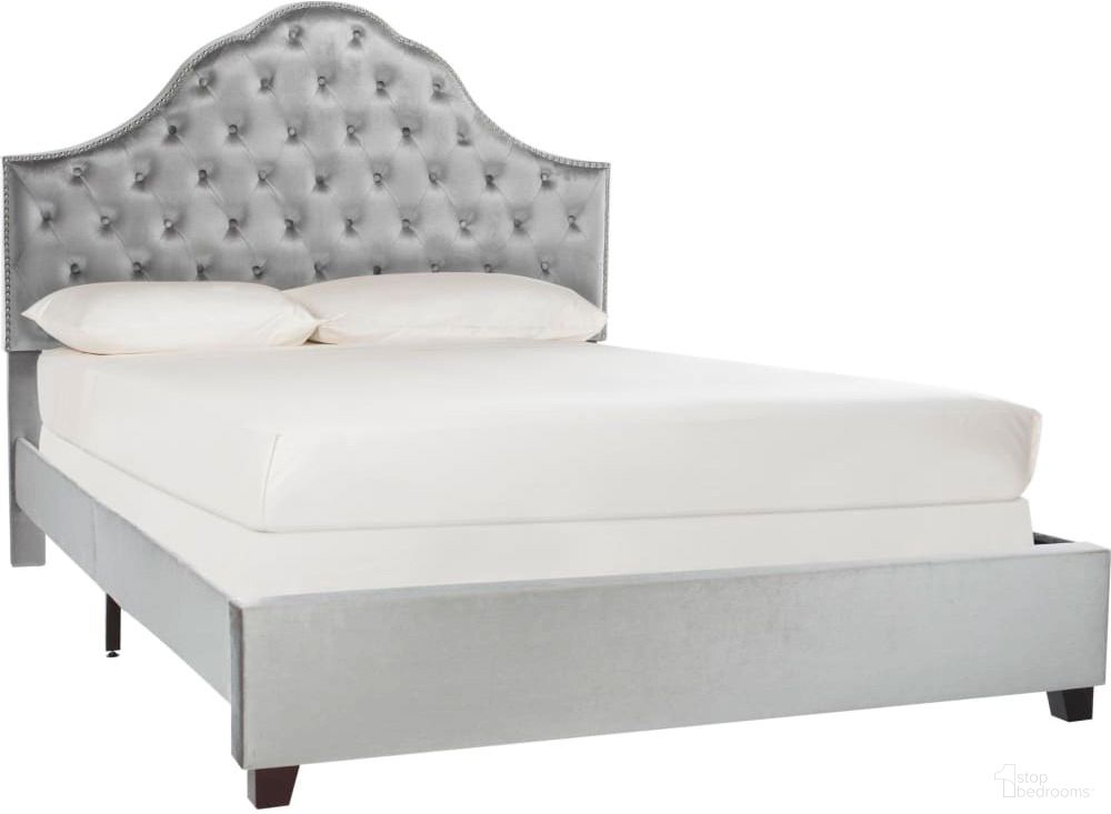 The appearance of Beckham Full Bed in Light Grey designed by Safavieh in the modern / contemporary interior design. This light grey piece of furniture  was selected by 1StopBedrooms from Beckham Collection to add a touch of cosiness and style into your home. Sku: FOX6273A-F. Material: Wood. Bed Size: Full. Bed Type: Upholstered Bed.