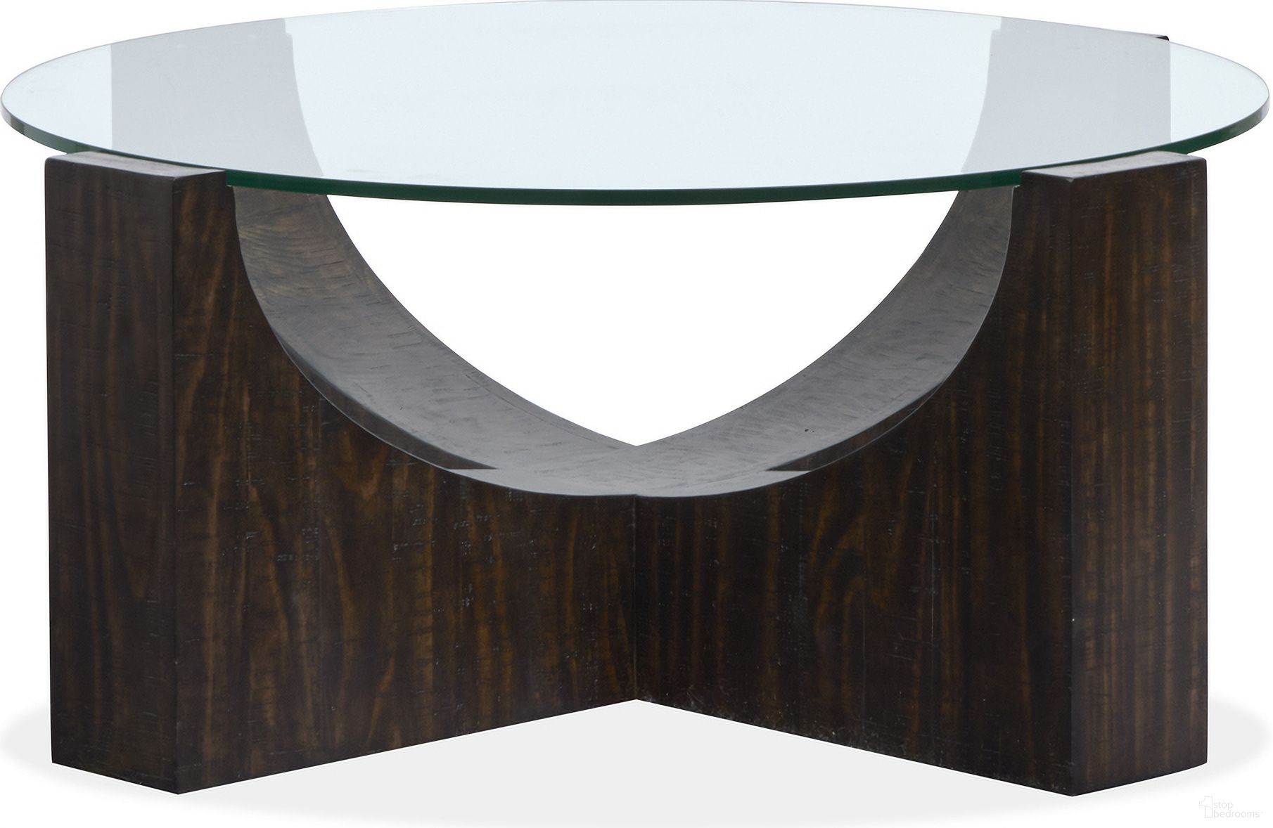 The appearance of Beckham Round Cocktail Table With Casters In Rustic Tavern designed by Magnussen in the modern / contemporary interior design. This rustic tavern piece of furniture  was selected by 1StopBedrooms from Beckham Collection to add a touch of cosiness and style into your home. Sku: T6336-45. Material: Pine Veneer.