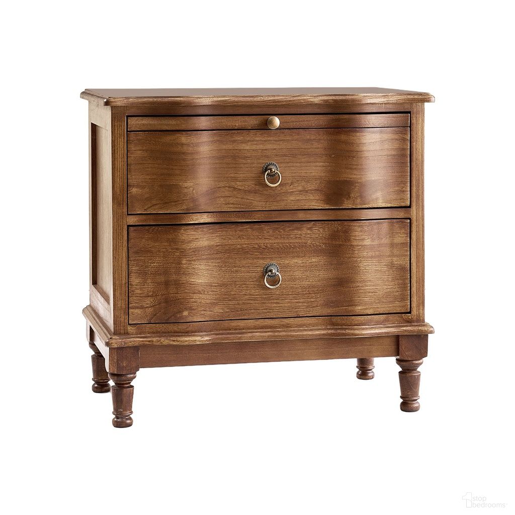The appearance of Becky 2-Drawer Nightstand In Cherry designed by Karat Home in the modern / contemporary interior design. This cherry piece of furniture  was selected by 1StopBedrooms from Becky Collection to add a touch of cosiness and style into your home. Sku: NSCL1389-CHE. Material: Solid Wood.
