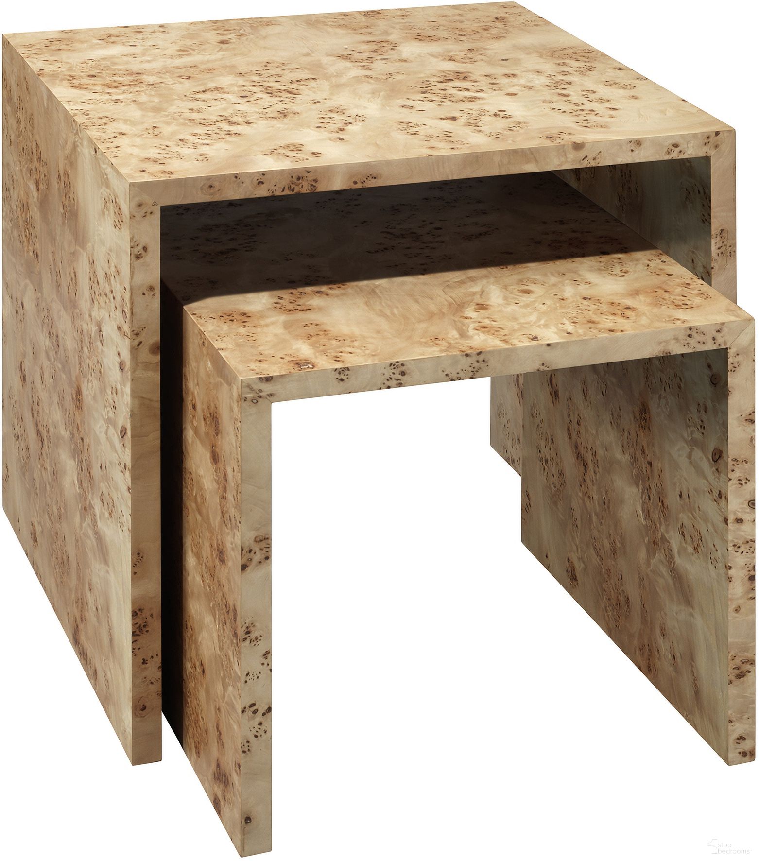 The appearance of Bedford Wood Nesting Tables Set of 2 In Natural designed by Jamie Young Company in the traditional interior design. This natural piece of furniture  was selected by 1StopBedrooms from Bedford Collection to add a touch of cosiness and style into your home. Sku: 20BEDF-NENA. Material: Wood.