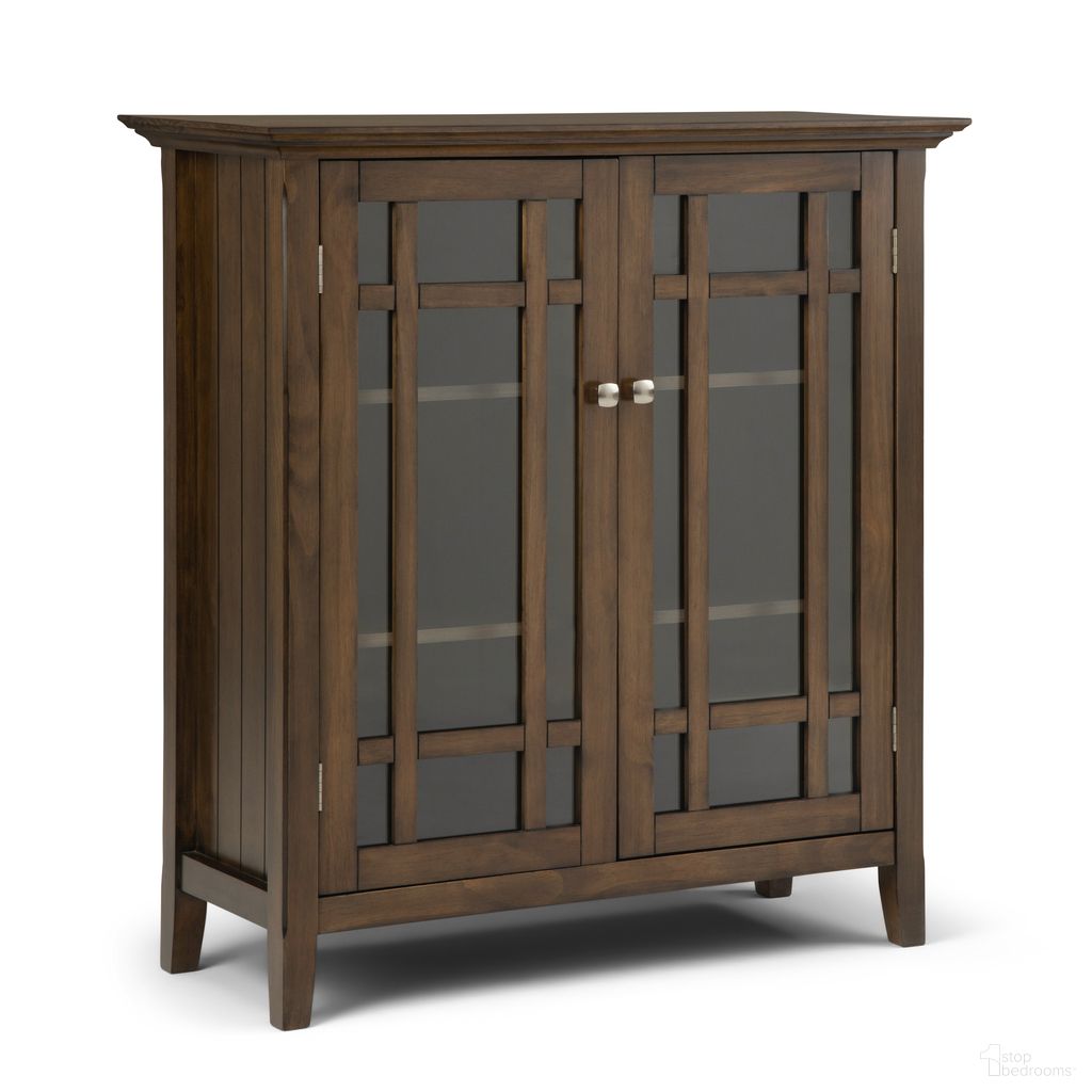 The appearance of Bedford Solid Wood Medium Storage Cabinet In Rustic Natural Aged Brown designed by Simpli Home in the transitional interior design. This rustic natural aged brown piece of furniture was selected by 1StopBedrooms from Bedford Collection to add a touch of cosiness and style into your home. Sku: AXCBED-02RNAB. Material: Pine.