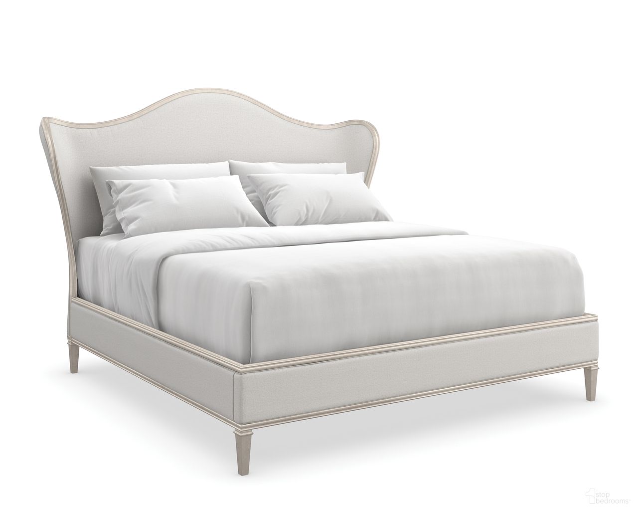 Bedtime Beauty King Upholstered Bed In White
