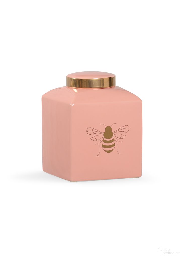 The appearance of Bee Gracious Ginger Jar In Pink and Gold designed by Chelsea House in the modern / contemporary interior design. This pink and gold piece of furniture  was selected by 1StopBedrooms from Shayla Copas Collection to add a touch of cosiness and style into your home. Sku: 384910. Material: Ceramic.