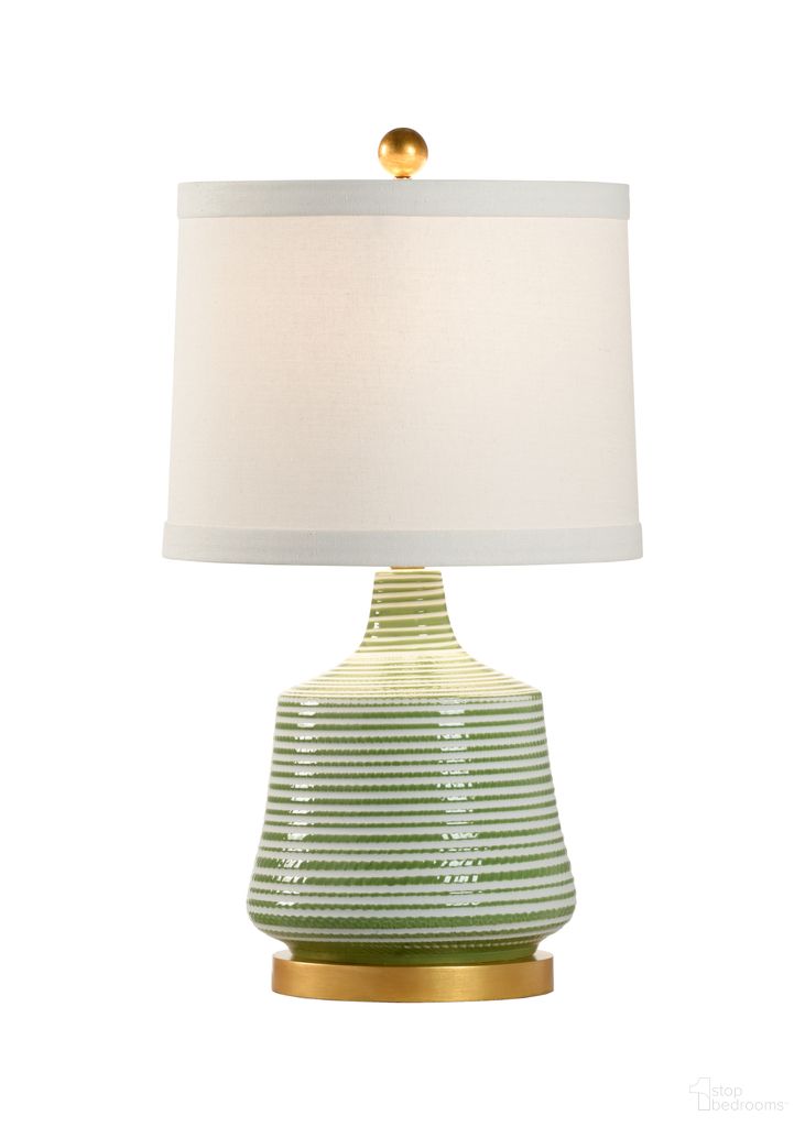 Beehive Lamp In Green and White