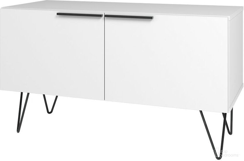 The appearance of Beekman 35.43 Accent Cabinet With 2 Shelves In White designed by Manhattan Comfort in the transitional interior design. This white piece of furniture was selected by 1StopBedrooms from Beekman Collection to add a touch of cosiness and style into your home. Sku: 402AMC198. Material: MDF.