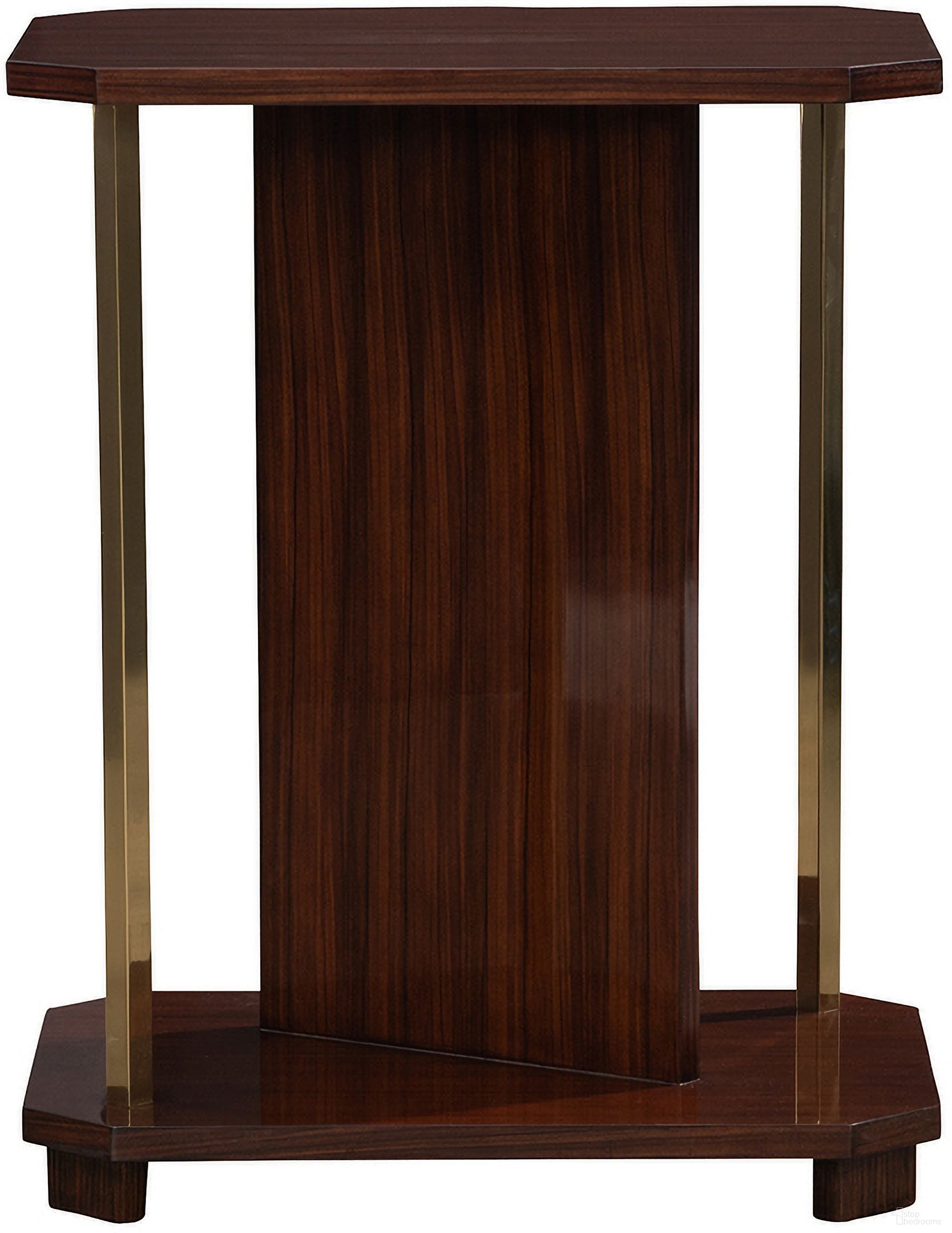 The appearance of Beirut Side Table In Brown and Brass designed by Maitland-Smith in the modern / contemporary interior design. This brown/brass piece of furniture  was selected by 1StopBedrooms from Maitland Smith Collection to add a touch of cosiness and style into your home. Sku: 8417-32. Material: Rosewood.