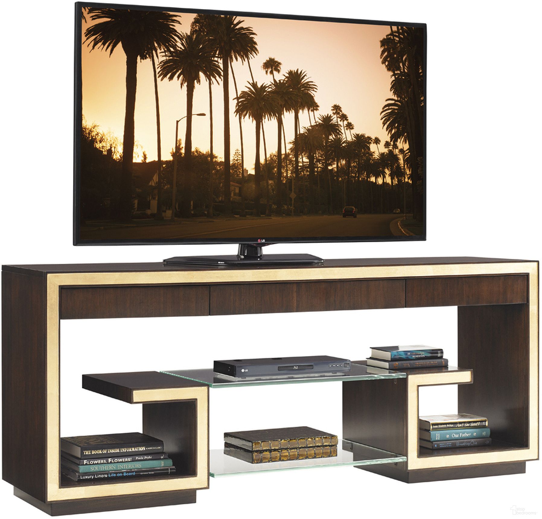 The appearance of Bel Aire Rodeo Media Console In Hollywood designed by Sligh in the transitional interior design. This hollywood piece of furniture was selected by 1StopBedrooms from Bel Aire Collection to add a touch of cosiness and style into your home. Sku: 307HW-660. Material: Wood.