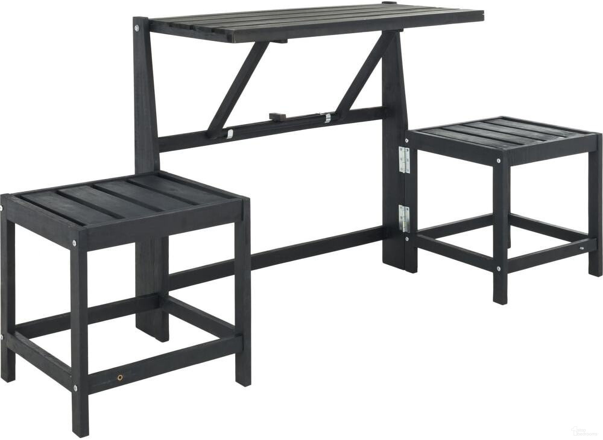 The appearance of Belamy Dark Slate Grey Transformer Bench designed by Safavieh in the modern / contemporary interior design. This grey and slate piece of furniture  was selected by 1StopBedrooms from Belamy Collection to add a touch of cosiness and style into your home. Sku: PAT6752B. Material: Steel.