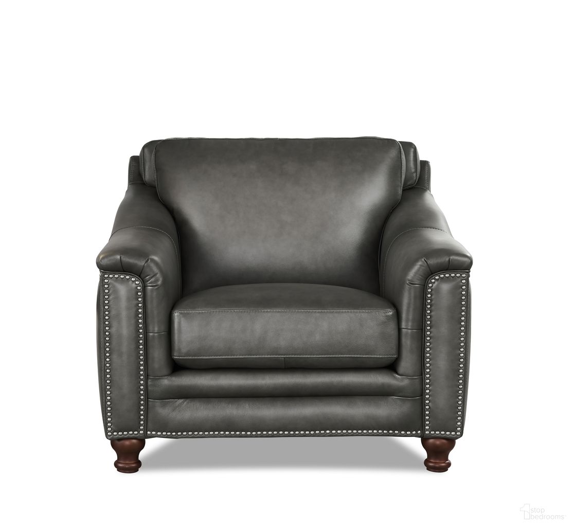 The appearance of Belfast Leather Chair In Ash designed by Hydeline in the traditional interior design. This ash piece of furniture  was selected by 1StopBedrooms from Belfast Collection to add a touch of cosiness and style into your home. Sku: 6991-10-5858. Material: Leather.