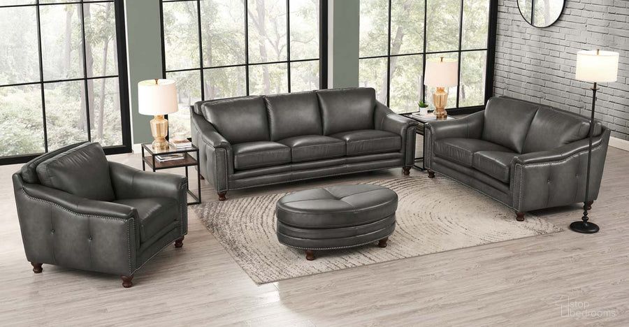 The appearance of Belfast Leather Living Room Set In Ash designed by Hydeline in the traditional interior design. This ash piece of furniture  was selected by 1StopBedrooms from Belfast Collection to add a touch of cosiness and style into your home. Sku: 6991-30-5858;6991-20-5858. Material: Leather.