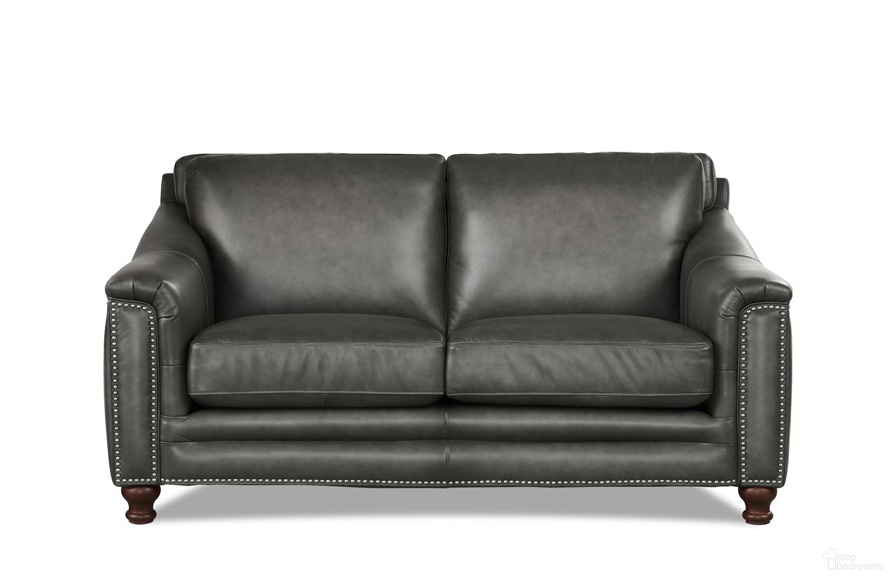 The appearance of Belfast Leather Loveseat In Ash designed by Hydeline in the traditional interior design. This ash piece of furniture was selected by 1StopBedrooms from Belfast Collection to add a touch of cosiness and style into your home. Sku: 6991-20-5858. Material: Leather.