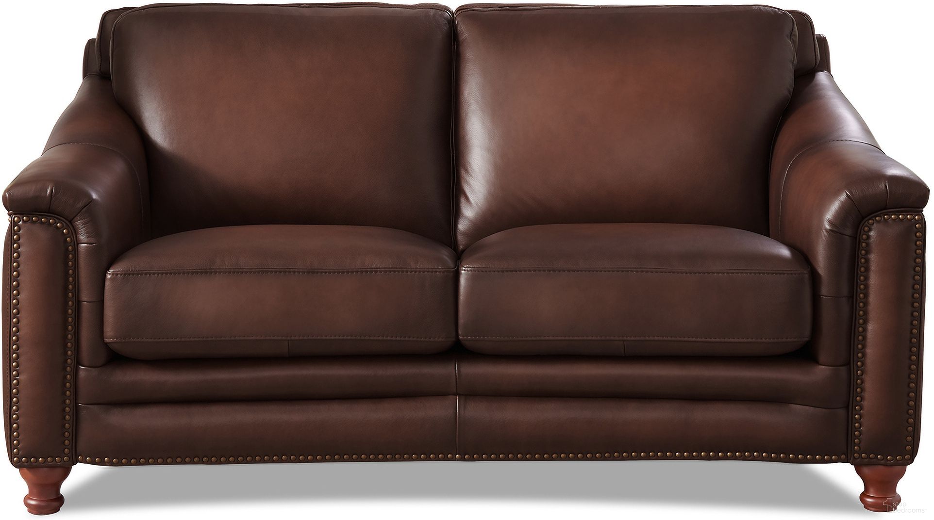 The appearance of Belfast Leather Loveseat In Caramel designed by Hydeline in the traditional interior design. This caramel piece of furniture was selected by 1StopBedrooms from Belfast Collection to add a touch of cosiness and style into your home. Sku: 66991-20V01-LS1868. Material: Leather.