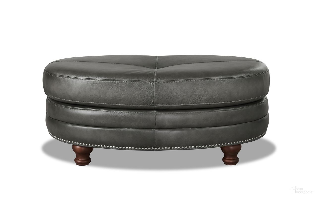 The appearance of Belfast Leather Ottoman In Ash designed by Hydeline in the traditional interior design. This ash piece of furniture was selected by 1StopBedrooms from Belfast Collection to add a touch of cosiness and style into your home. Sku: 6991-00A-5858. Material: Leather.