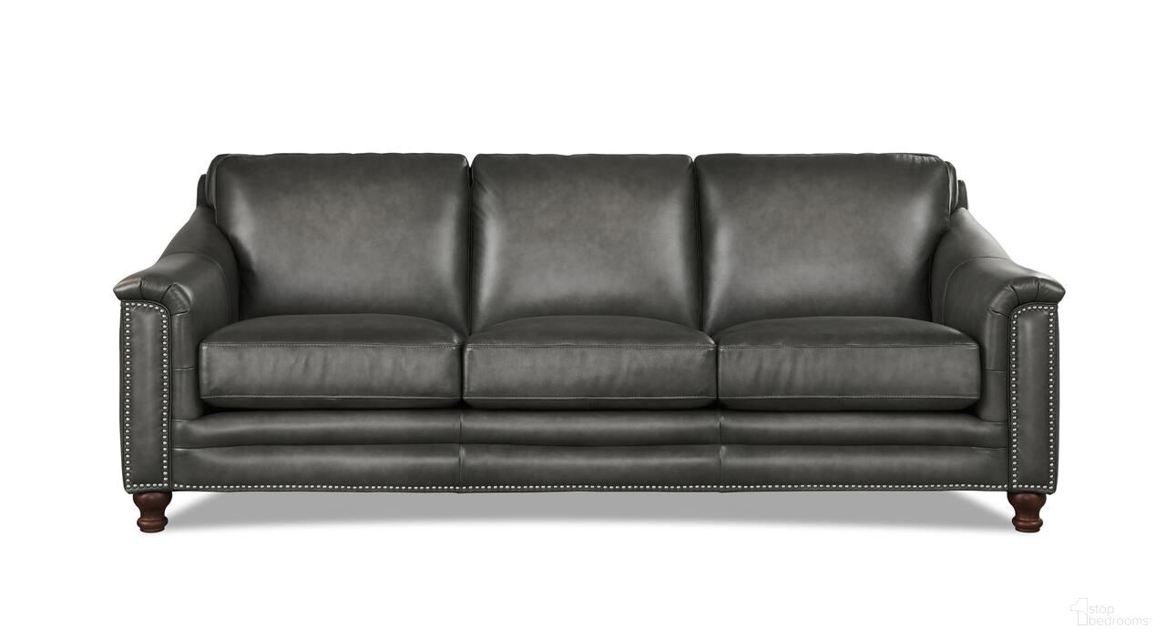 The appearance of Belfast Leather Sofa In Ash designed by Hydeline in the traditional interior design. This ash piece of furniture was selected by 1StopBedrooms from Belfast Collection to add a touch of cosiness and style into your home. Sku: 6991-30-5858. Material: Leather.