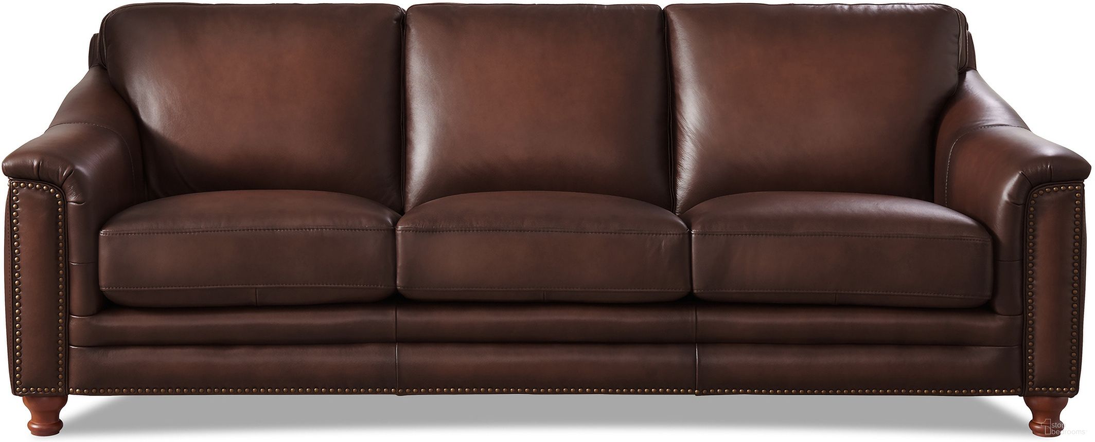 Belfast Leather Sofa In Caramel