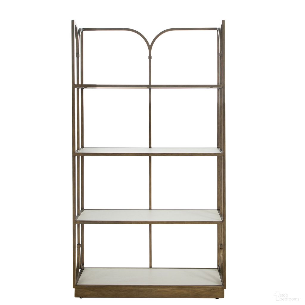 The appearance of Belinda Bookcase In Cerused White and Brushed Brass designed by Gabby in the transitional interior design. This cerused white/brushed brass piece of furniture was selected by 1StopBedrooms from Belinda Collection to add a touch of cosiness and style into your home. Sku: SCH-175410. Material: Metal.