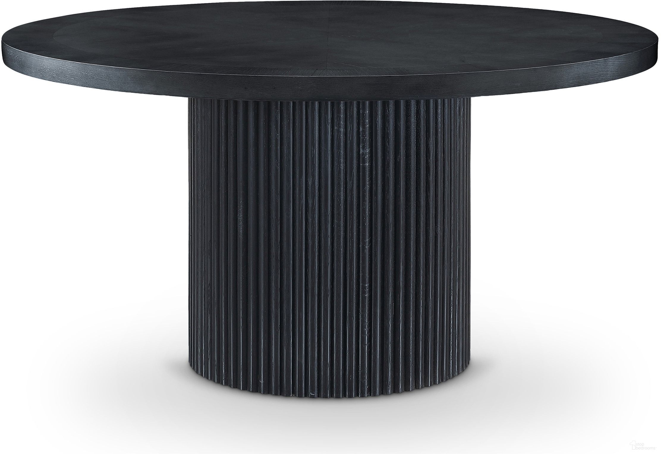 Belinda Oak Veneer Dining Table In Black