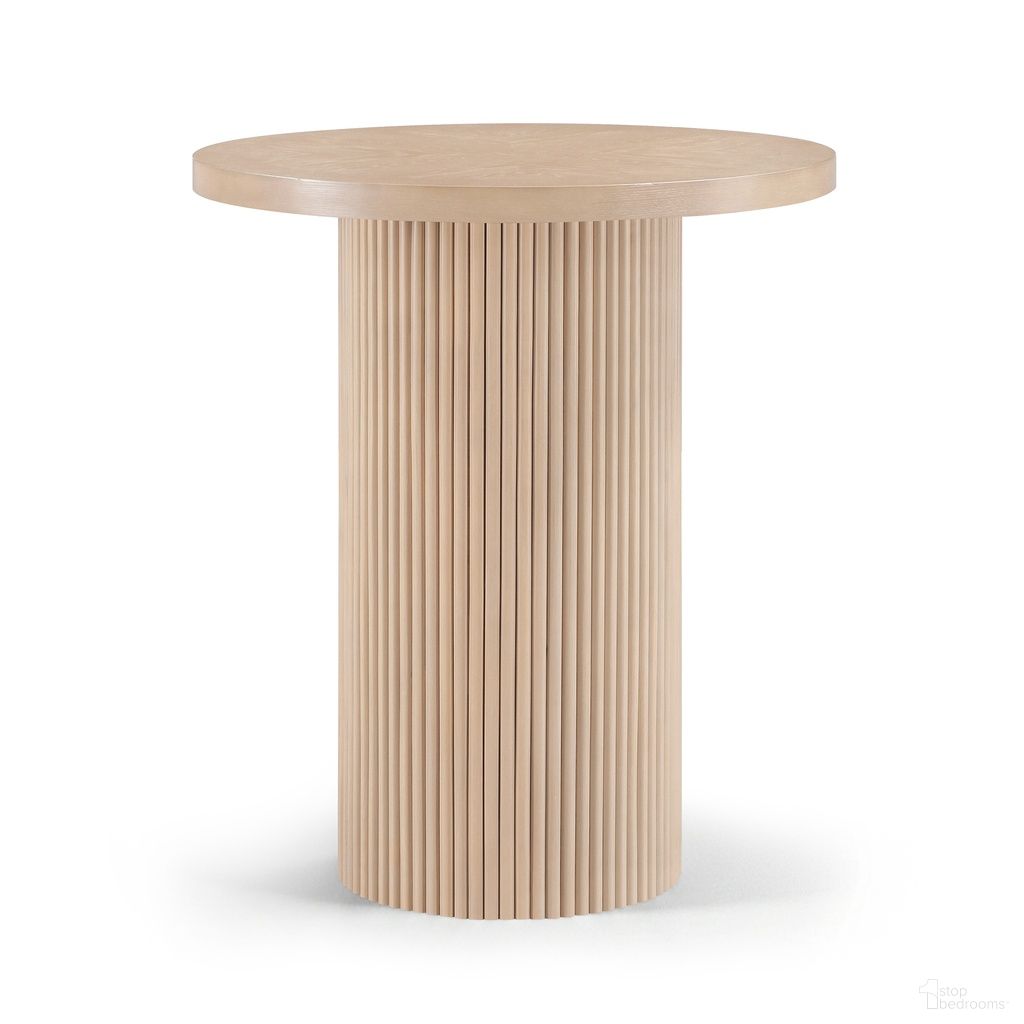 Belinda Oak Veneer and Solid Wood Bar Height Table In Natural